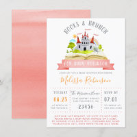 Watercolor Books & Brunch | Red Unisex Baby Shower