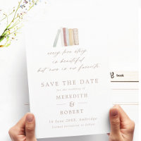Watercolor Books Every Love Story Wedding Save The