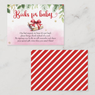 Watercolor Books for Baby Christmas Santa Baby Enclosure Card