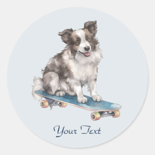 Watercolor Border Collie Sticker