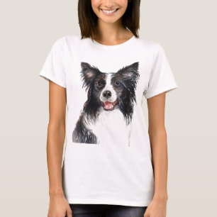 Watercolor Border Collie T-Shirt