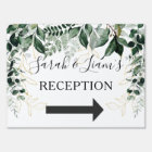 Watercolor Botanic Greenery Wedding outdoor yard