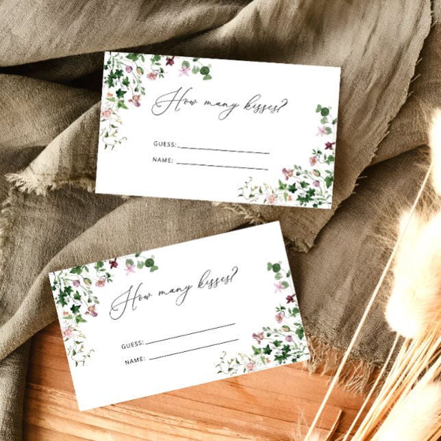 Watercolor Botanical Bridal Shower Game Enclosure  (Creator Uploaded)