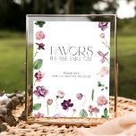 Watercolor Botanical Favours Please Take One Poste Poster<br><div class="desc">Watercolor Botanical Favours Please Take One Poster. Matching items available.</div>