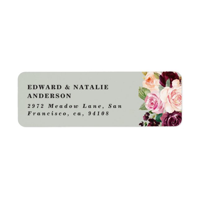 watercolor botanical floral and foliage (Front)