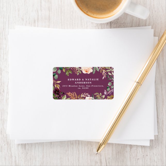 watercolor botanical floral and foliage label (Insitu)