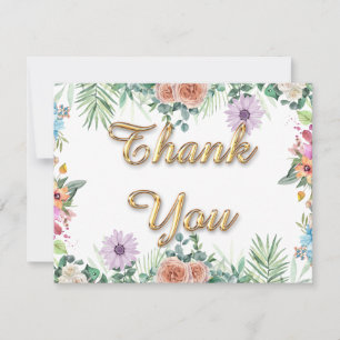 Watercolor Botanical Floral Greeting Card