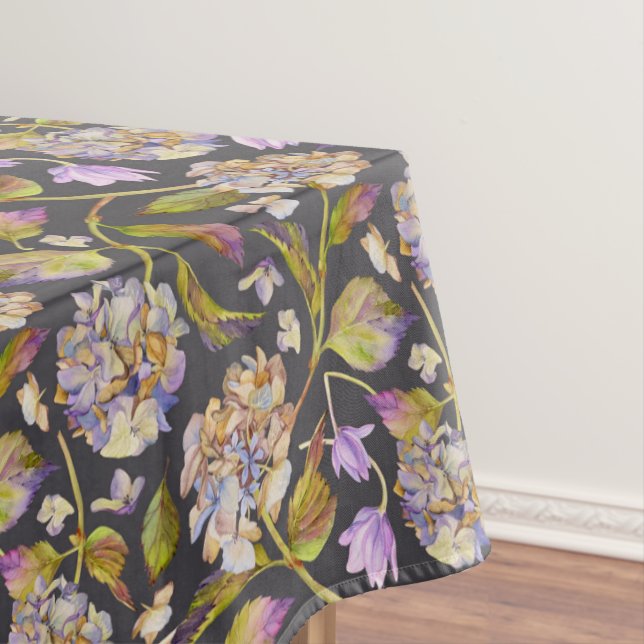 Watercolor Botanical Floral Leaf Boho  Tablecloth (In Situ)