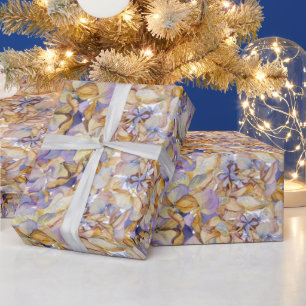 Watercolor Botanical Floral Leaf Boho  Wrapping Paper