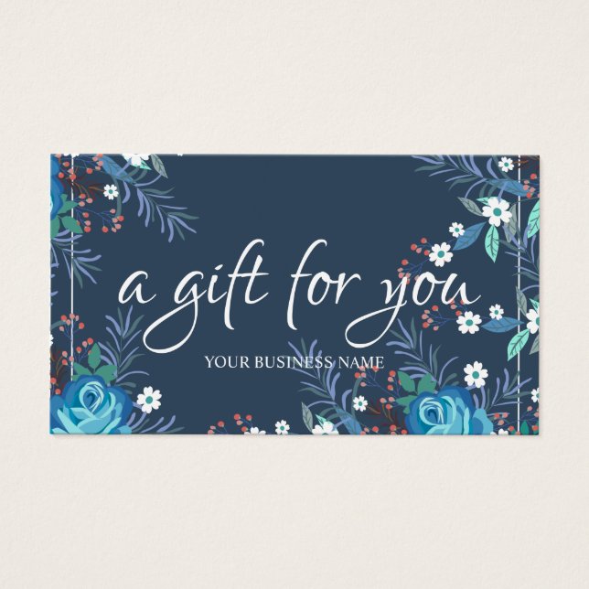 Watercolor botanical Foliage Gift Certificate (Front)