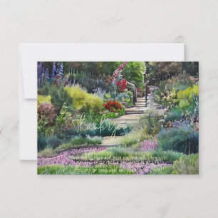 Watercolor botanical garden customisable card