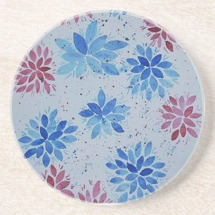Watercolor Botanical Garden Floral Coaster