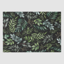 Watercolor Botanical Greenery leaves