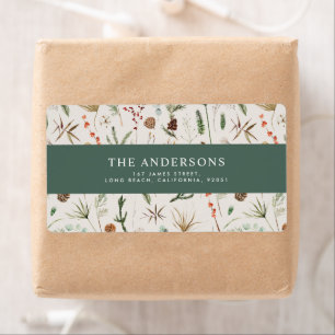 Watercolor botanical modern minimal sage green