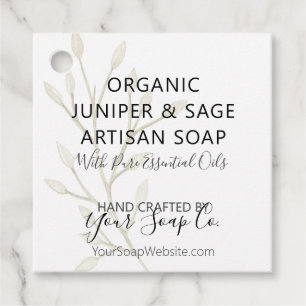 Watercolor Botanical Modern Minimal Soap Hang Tags