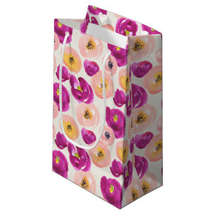 Watercolor Botanical Pattern Small Gift Bag