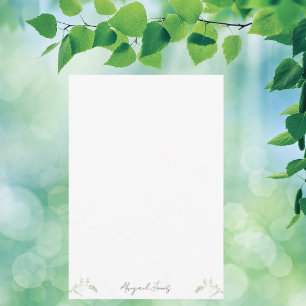  Watercolor Botanical Personalised White Thank You Card
