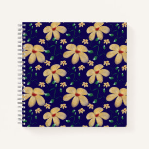 Watercolor Botanical Seamless Pattern Notebook
