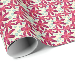 Watercolor Botanical Seamless Pattern Poster Wrapping Paper