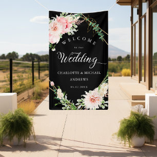 Watercolor Botanical Spring Geometric Wedding  Banner