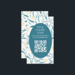 Watercolor Botanical Star David Bar Bat Mitzvah QR Enclosure Card<br><div class="desc">Perfect enclosure card to announce a bat mitzvah, bar mitzvah or other Jewish celebration! Hand made watercolor art for you on the front and back side! FULLY CUSTOMIZABLE! Click on “Personalise” above to edit the text and add your link to the QR code. Click "edit using design tool" to adjust...</div>