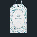 Watercolor Botanical Star of David Bar Bat Mitzvah Gift Tags<br><div class="desc">Perfect gift tag for party favours at a bat mitzvah, bar mitzvah or other Jewish celebration! Hand made watercolor art for you on the front and back side! FULLY CUSTOMIZABLE! Click on “Personalise” above to edit the text. Click "edit using design tool" to adjust the fonts, colours and placements and...</div>
