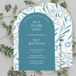 Watercolor Botanical Star of David Bar Bat Mitzvah Invitation<br><div class="desc">Perfect card to announce a bat mitzvah, bar mitzvah or other Jewish celebration! Hand made watercolor art for you on the front and back side! FULLY CUSTOMIZABLE! Click on “Personalise” above to edit the text. Click "edit using design tool" to adjust the fonts, colours and placements and to delete the...</div>