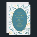 Watercolor Botanical Star of David Bar Bat Mitzvah Invitation<br><div class="desc">Perfect card to announce a bat mitzvah, bar mitzvah or other Jewish celebration! Hand made watercolor art for you on the front and back side! FULLY CUSTOMIZABLE! Click on “Personalise” above to edit the text. Click "edit using design tool" to adjust the fonts, colours and placements and to delete the...</div>