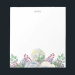 Watercolor Botanical Succulent Teacher Woman Notepad<br><div class="desc">Watercolor Botanical Succulent Teacher Woman Notepad</div>