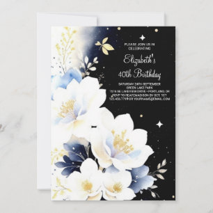 Watercolor Botanical Surprise 40th Birthday Invitation