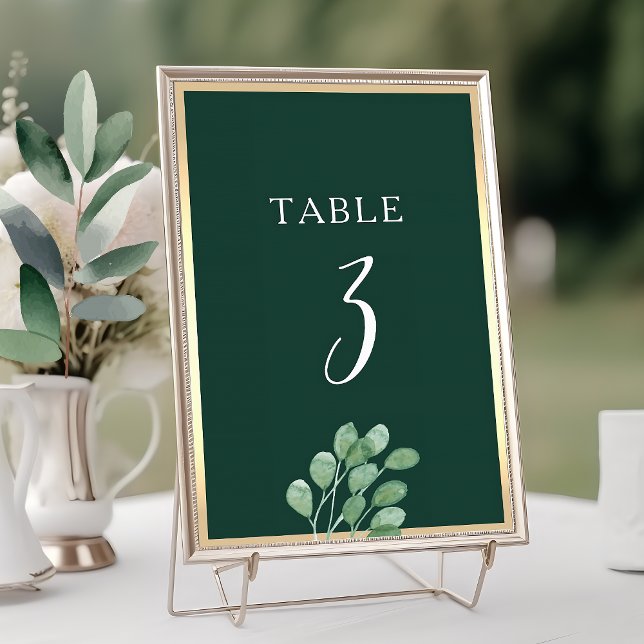 Watercolor Botanical Table Number (Creator Uploaded)