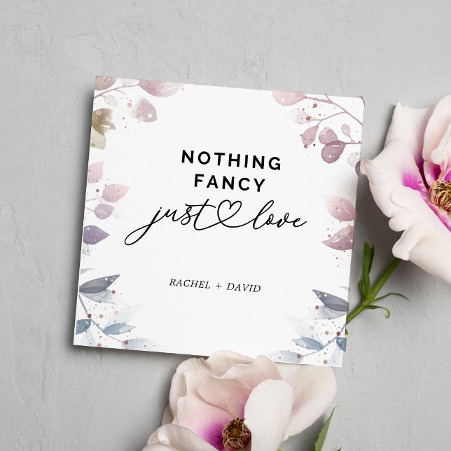 Watercolor Botanical We Eloped Elopement Cards (Creator Uploaded)