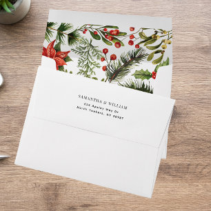 Watercolor Botanical Wedding Envelope