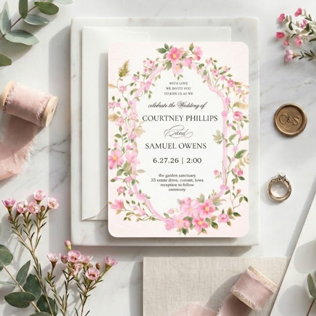 Watercolor Botanical Wedding Invite (Creator Uploaded)