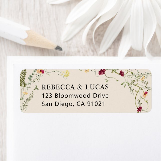 Watercolor Botantical Return Address  (Insitu)