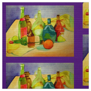 Watercolor Bottles Fabric