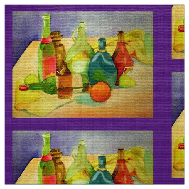 Watercolor Bottles Fabric (Swatch)