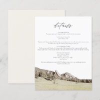 Watercolor Boulder Colorado Flatirons Details Card