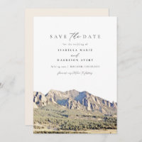 Watercolor Boulder Colorado Travel Save the Date 