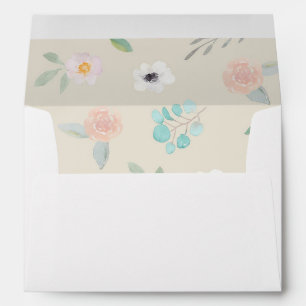 Watercolor bouquet, Bridal Shower Envelope