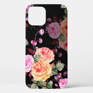 Watercolor bouquet flowers with flowers haricot on iPhone 12 case