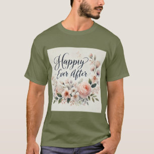 Watercolor Bouquet Happily After Mens Tshirt