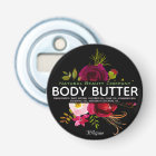Watercolor Bouquet On Black Body Butter Labels