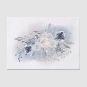 watercolor bouquet tissue paper