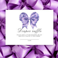 Watercolor Bow Polka Dot Diaper Raffle