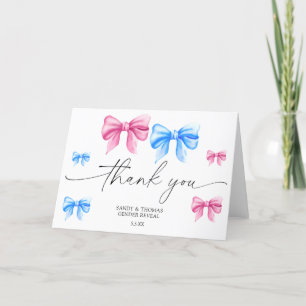 Watercolor Bows - Thank you gender reveal