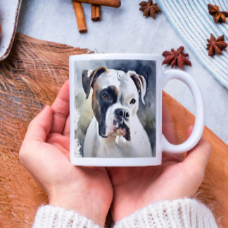 Watercolor Boxer Dog Coffee Mug