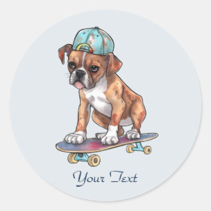 Watercolor Boxer Sticker