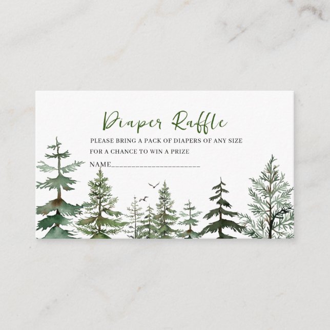 Watercolor Boy Adventure Begin  baby shower diaper Enclosure Card (Front)