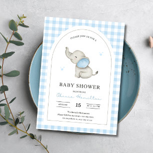 Watercolor Boy Baby Shower Arch Invitation